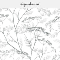 wildflower design peel and stick backsplash in grey