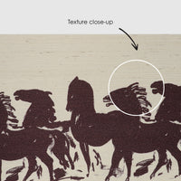 Abstract Horses Grasscloth Wallpaper