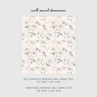 Neutral Oversized Floral Wall Mural