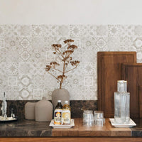 grey elegant bohemian backsplash tiles