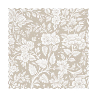 chic neutral fabric with vintage florals