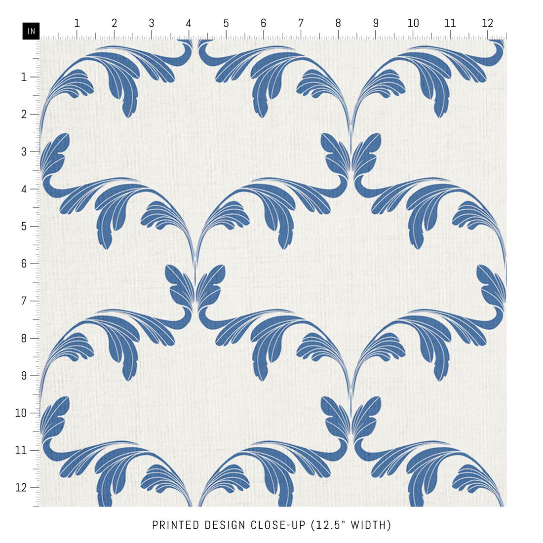 vintage french fabric with blue damask effect