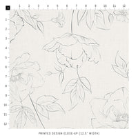 delicate floral printed neutral fabric design