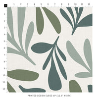 green floral fabric in vintage style