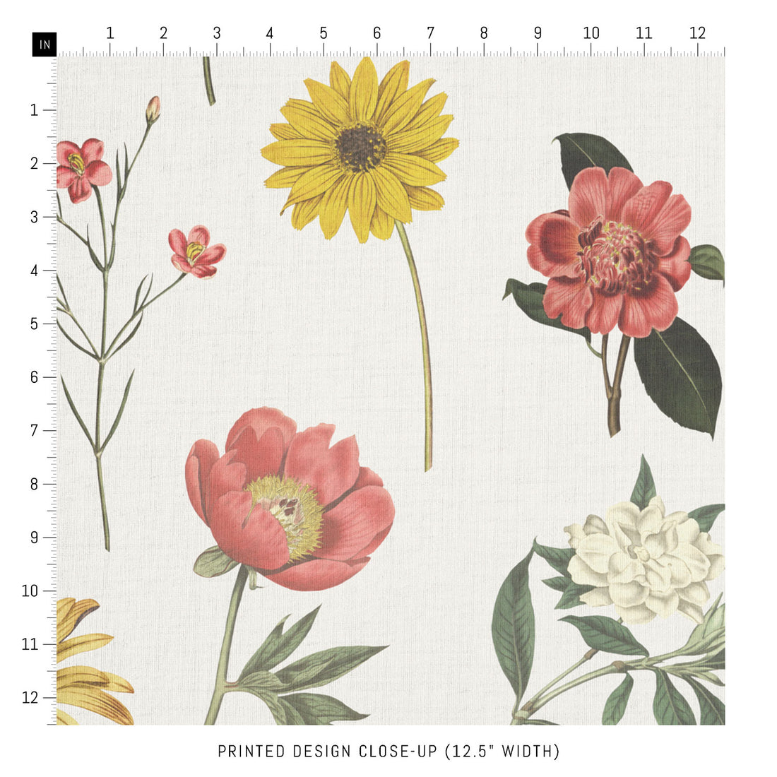 soft design printed fabric with florals