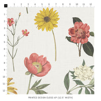 soft design printed fabric with florals