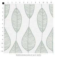 green fabric design with leaf pattern