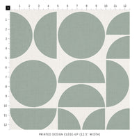 green geometric farmhouse print fabric