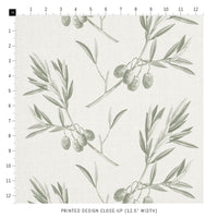 vintage green olive pattern fabric design