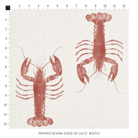 red lobster print fabric design