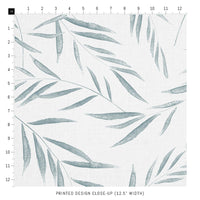 light green leaf printed fabric