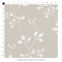 simple foliage patterned fabric design