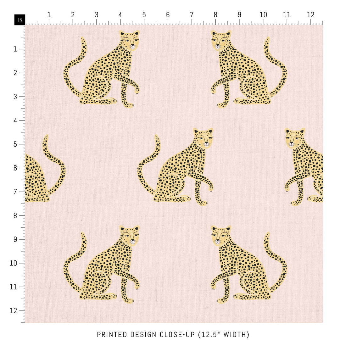 cute leopard design printed fabric