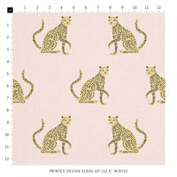 cute leopard design printed fabric