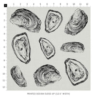 oyster printed fabric in grey