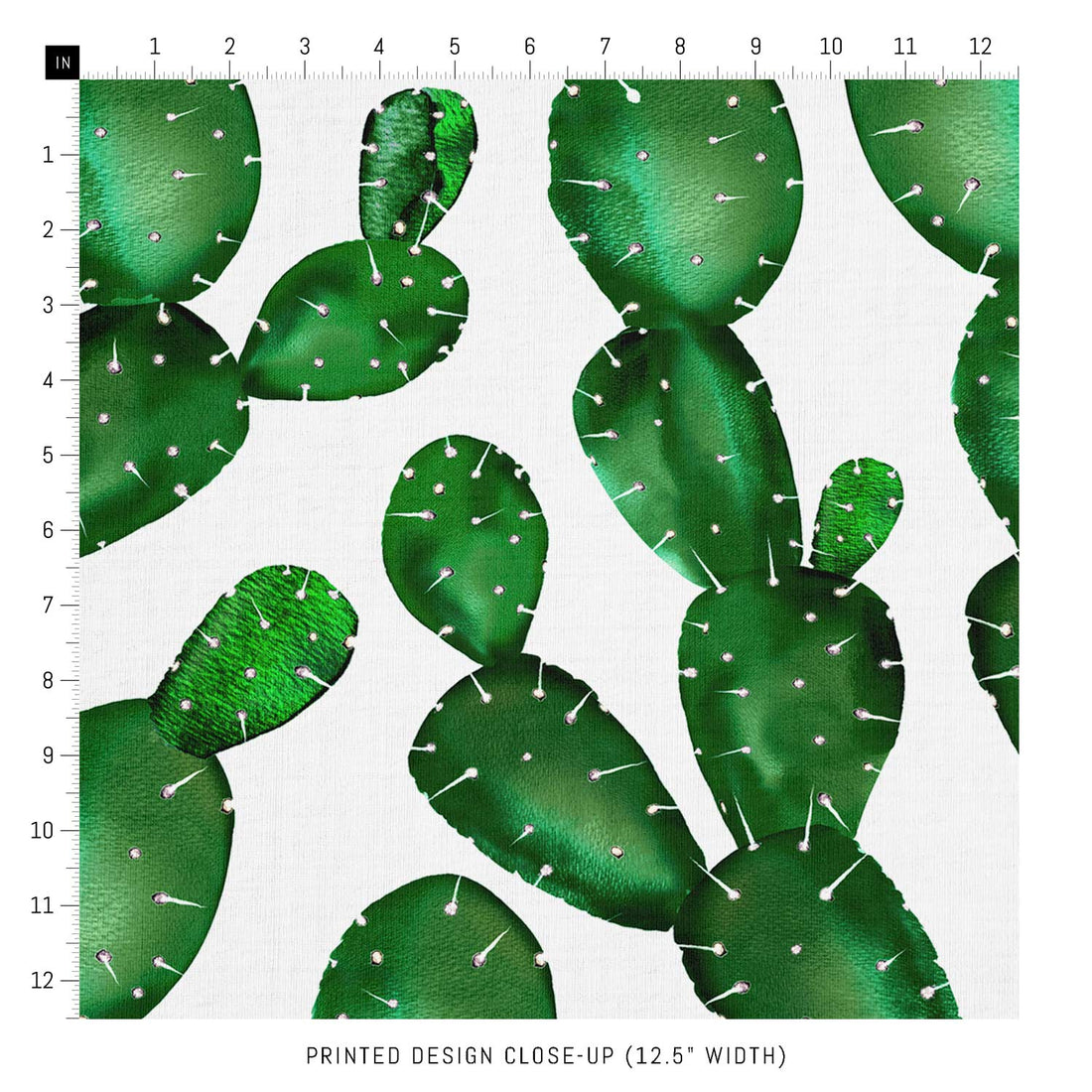 watercolor design cactus print fabric