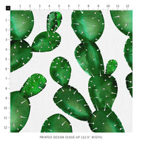 watercolor design cactus print fabric