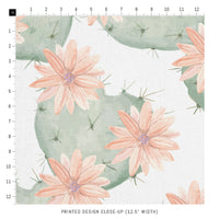 decorative fabric design with cactus pattern