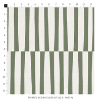 olive green line print fabric design