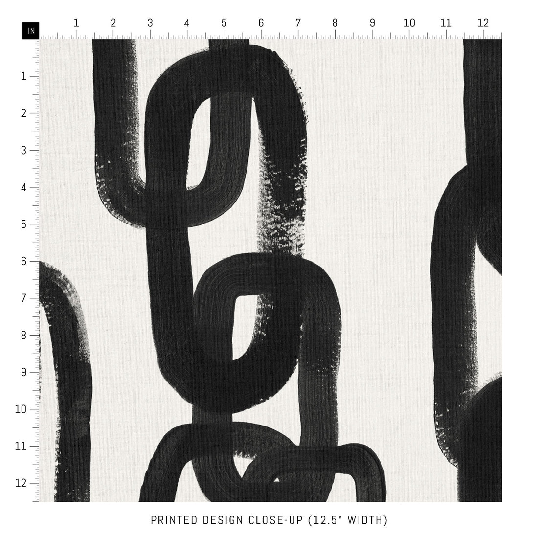 black and white chain fabric pattern