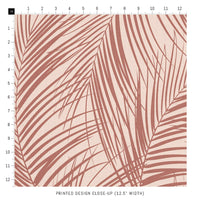 pink tropical leaves print fabric
