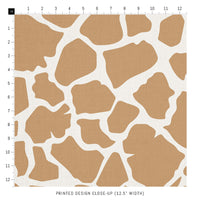 giraffe print design fabric close up