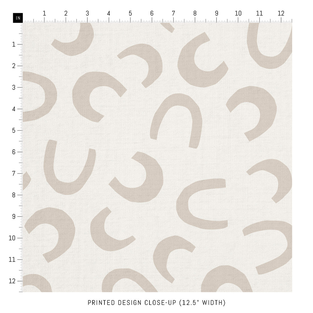 beige horseshoe pattern fabric 