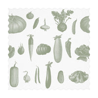 green vegetable pattern fabric