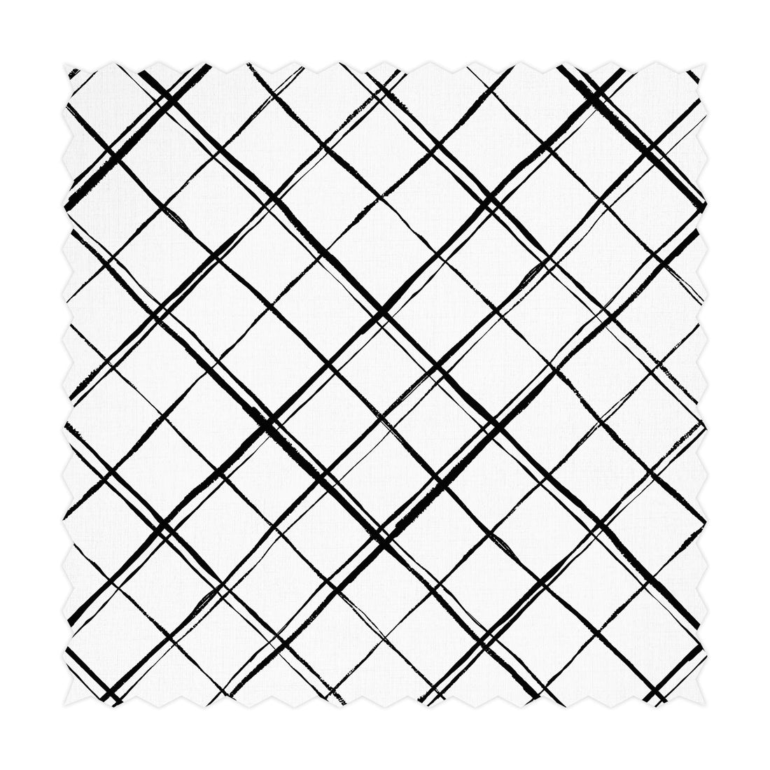design plaid fabric in classic black and white