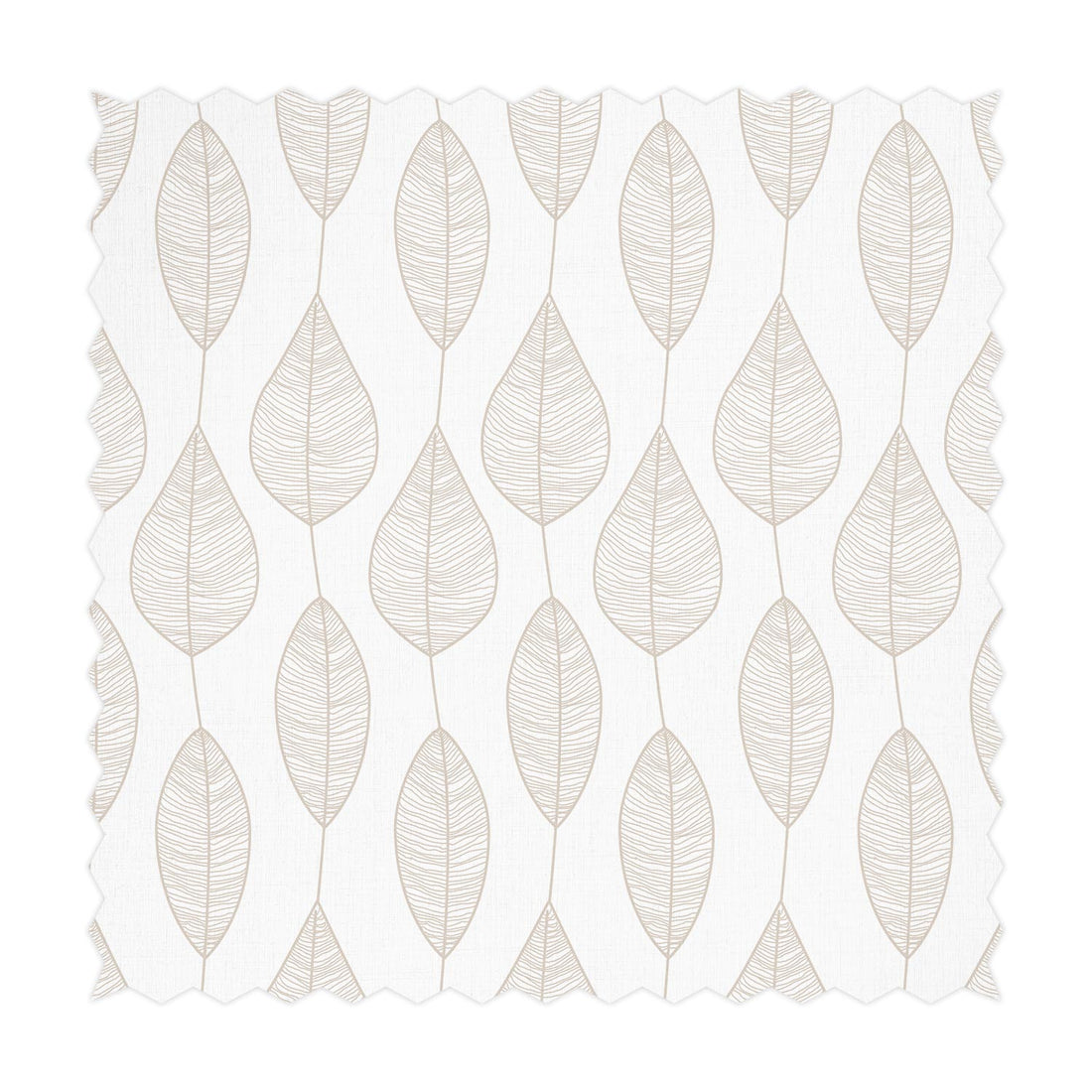 neutral color leaves print fabric design