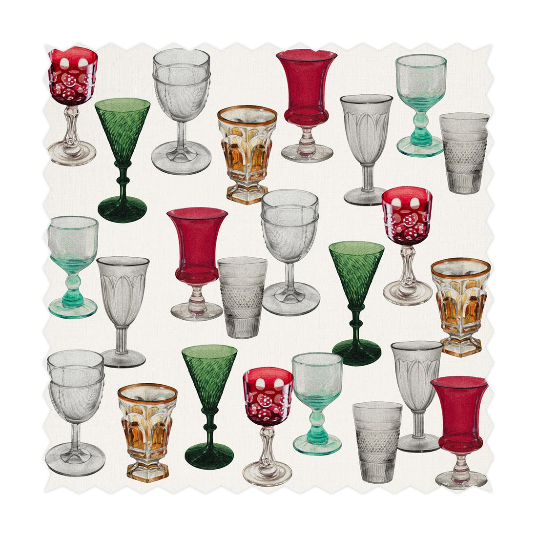 colorful glass print fabric