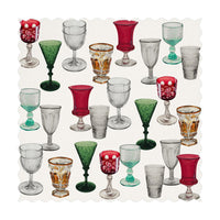 colorful glass print fabric