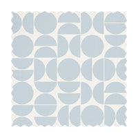 geometric retro blue fabric