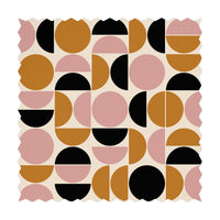 retro upholstery fabric geometric design