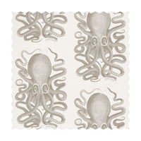 octopus design fabric in neutral