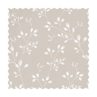 neutral foliage print fabric design