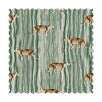 leopard green printed fabric design