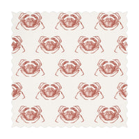 red crab print fabric