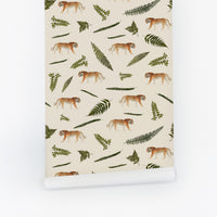 Ferns And Tigers Wallpaper