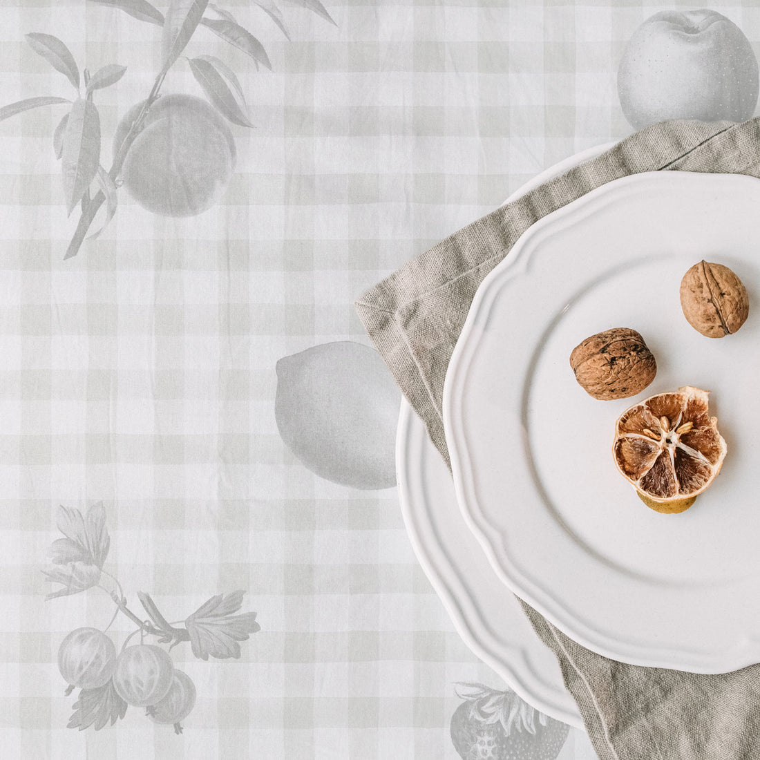 tablecloth grey fabric design print