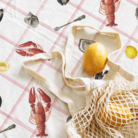 gourmet food tablecloth fabric print