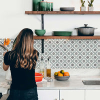Green & Black Lisbon Tile Backsplash