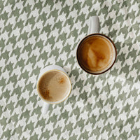 tiny houndstooth fabric print in green