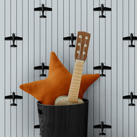 Blue Vintage Airplane Wallpaper