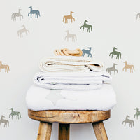 Tiny Geometric Horses Kids Wallpaper