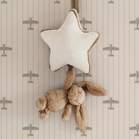 Hazelnut Vintage Airplane Wallpaper