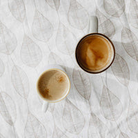 stripy leaves print fabric tablecloth