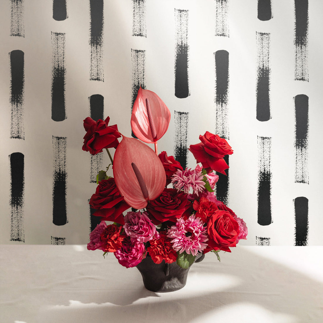 Metallic Pearl Abstract Piano Pattern © Wallpaper