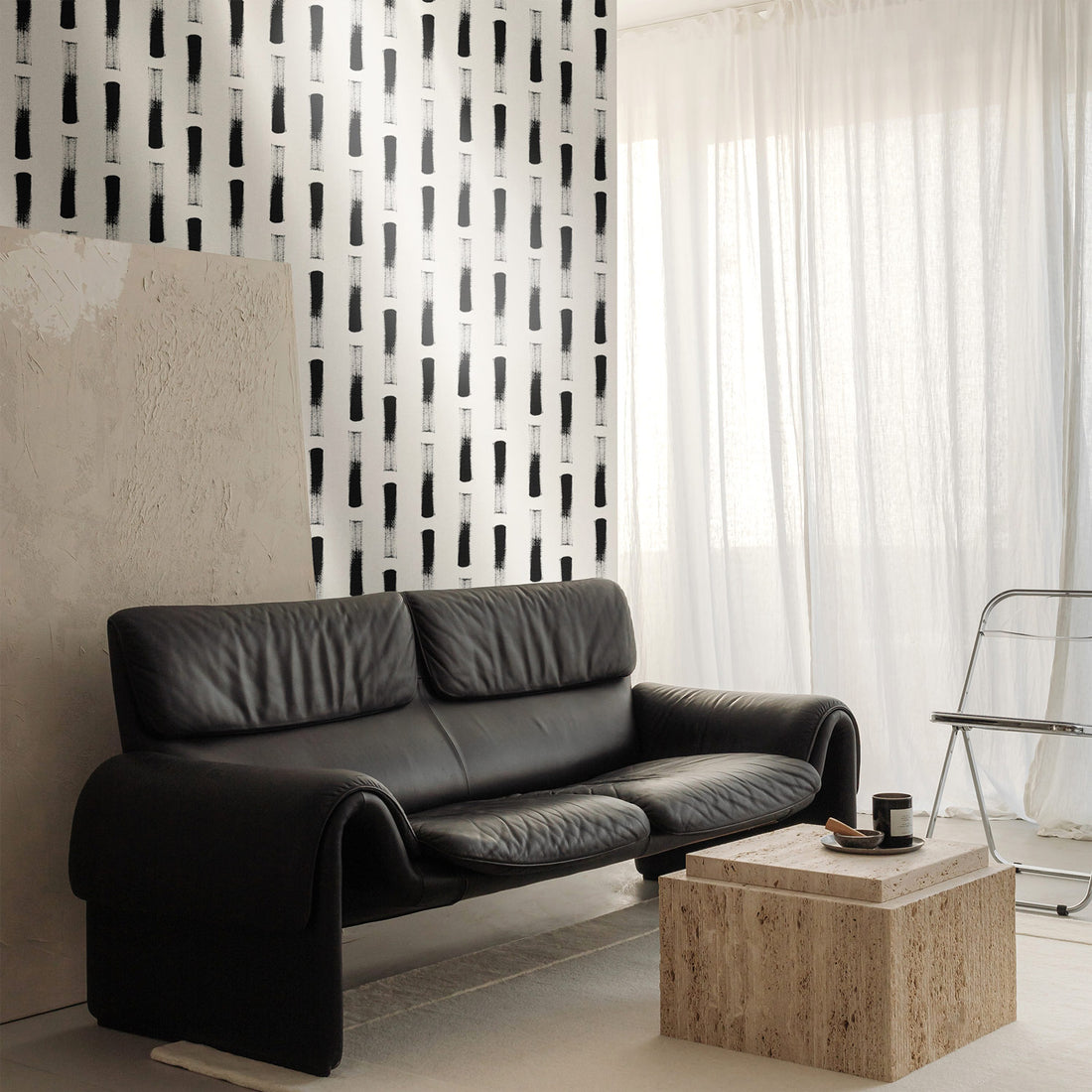 Metallic Pearl Abstract Piano Pattern © Wallpaper