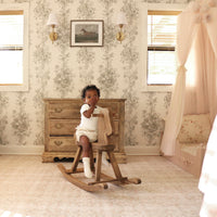 Pine Green Toile pattern wallpaper